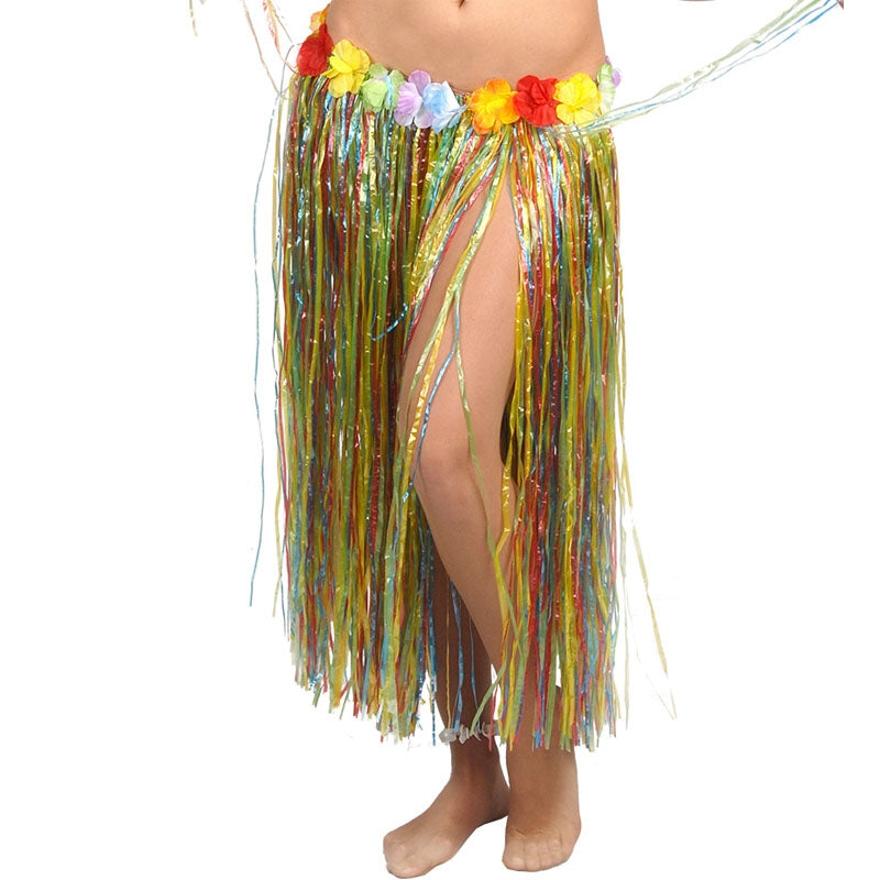 Falda Hawaiana larga multicolor