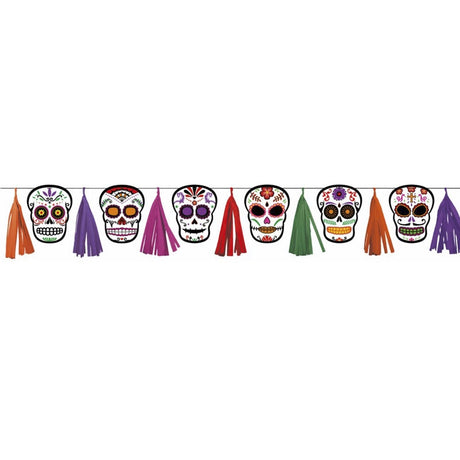 Guirnalda de Catrina Día de los Muertos de 182 cm