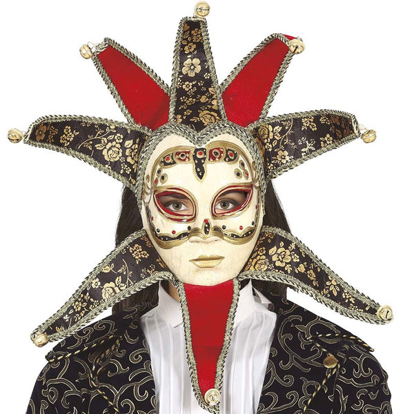 Set De Máscara Veneciana Con Flor Roja Y Collar Gótico – Disfraz Femenino De Polipiel Con Ajuste De Cintas – Ideal Para Carnaval, Fiestas Y Eventos Temáticos (Talla Única)