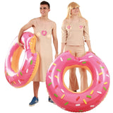 Pareja Jirafa Rey y Lapili cómeme el donut