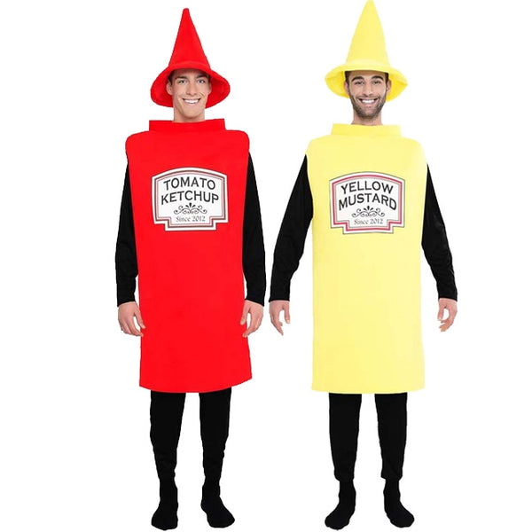 Disfraz De Mostaza Y Ketchup Para Parejas - Divertido Para Halloween, Carnaval O Fiestas Temáticas