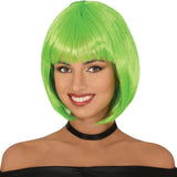 Peluca media melena verde