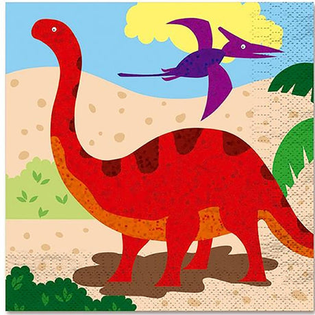 Servilletas de Dinosaurio de 33 cm 