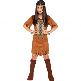 Disfraz de niña india Dress Up America – Producto completo con: vestido,  tocado y bandas para brazos.