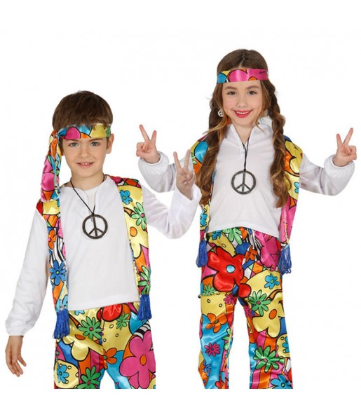 disfraz hippie infantil colores