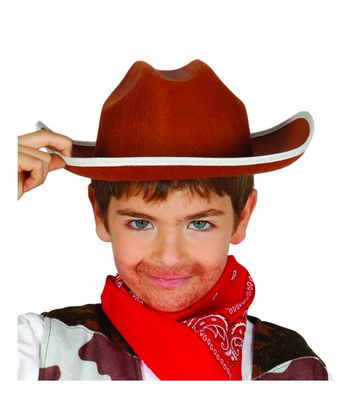 sombrero de vaquero infantil marrón