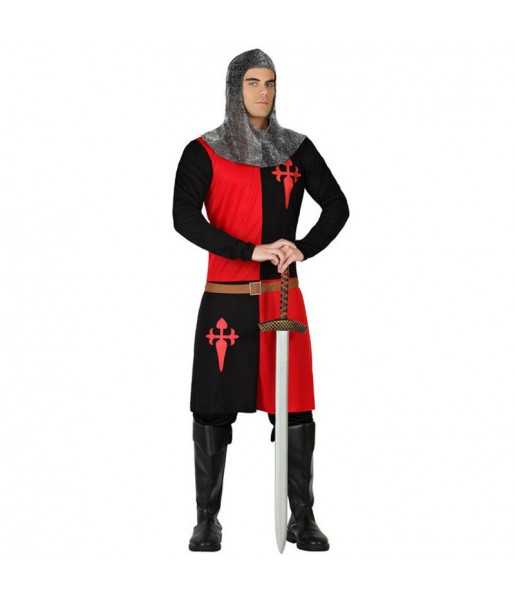 Disfraz de Caballero Medieval rojo negro