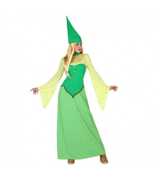 Disfraz de Duende Verde Irlandesa mujer leprechaun