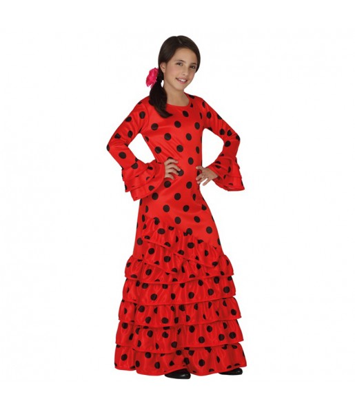 disfraz de flamenca rojo infantil feria abril