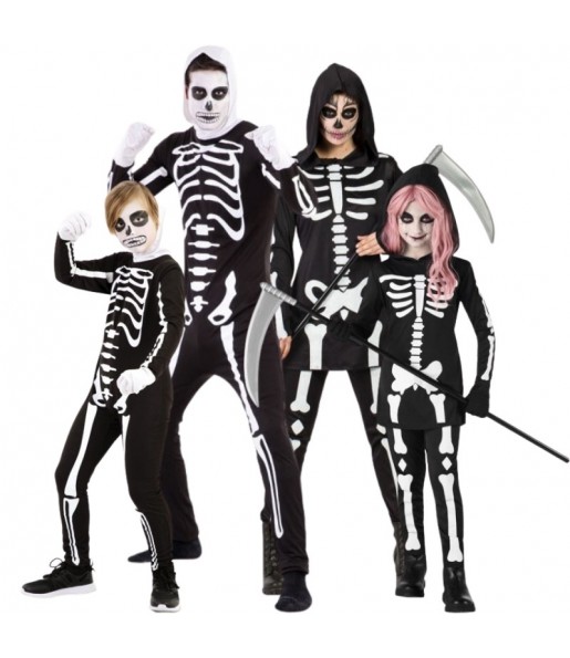 Disfraces Esqueletos con Capucha para grupos y familias