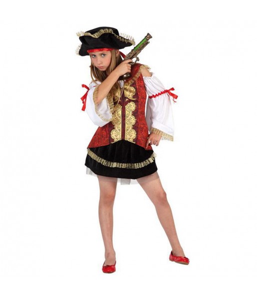 Disfraz de Pirata Lujo niña