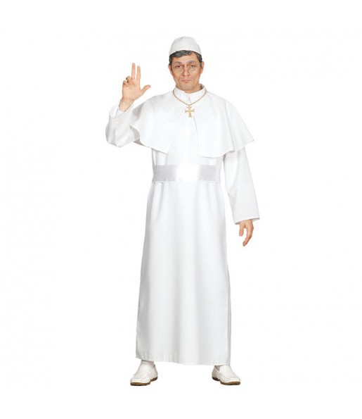 Disfraz de Papa de Roma Blanco