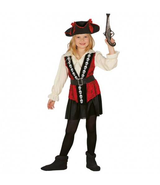 disfraz pirata calavera niña infantil