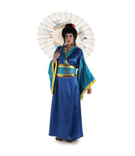 Disfraz de Geisha Azul