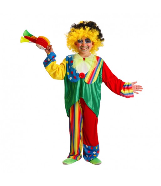 disfraz payaso colorido infantil