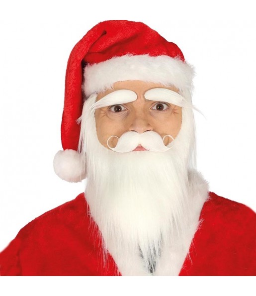 Barba, bigote y cejas Papá Noel