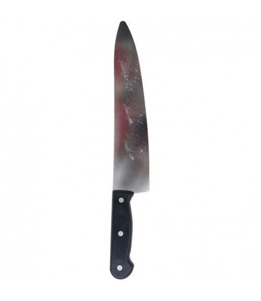 Cuchillo de asesino con sangre