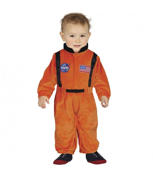 Disfraz de Astronauta naranja para bebé