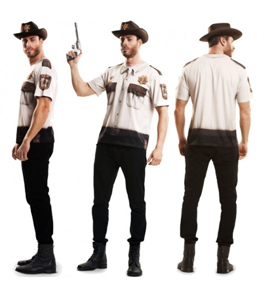 Disfraz Camiseta hiperrealista Sheriff