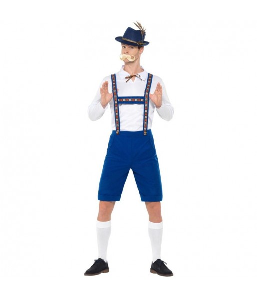 Disfraz de Alemán Oktoberfest azul para hombre
