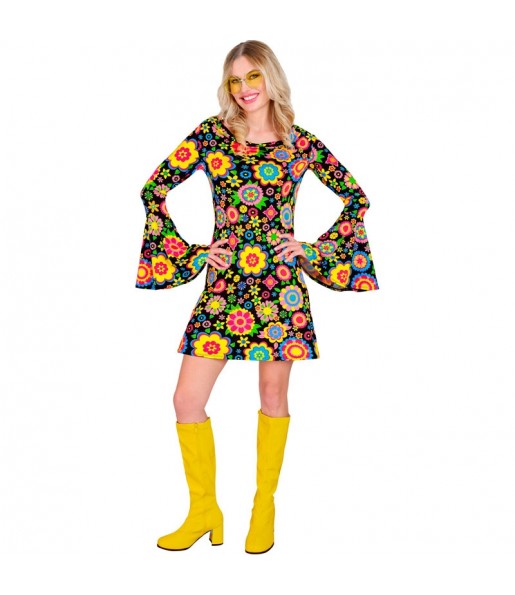 Disfraz de Años 60 Sunflowers para mujer