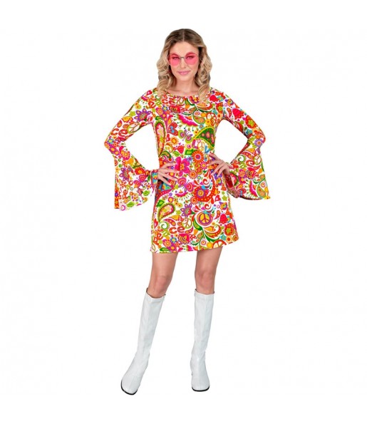 Disfraz de Años 60 Woodstock para mujer
