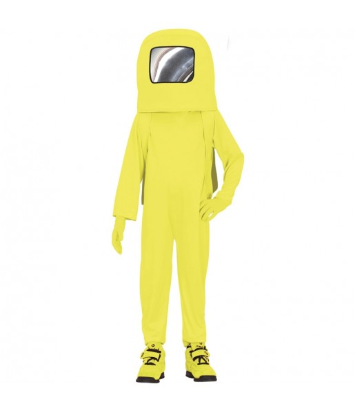 Disfraz de Astronauta Among us amarillo para niño