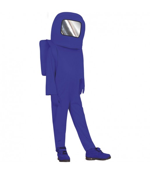Disfraz de Astronauta Among us azul para niño