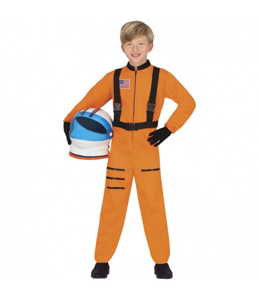 Disfraz de Astronauta naranja para niño