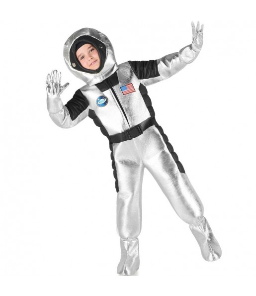 Disfraz de Astronauta plateado para niño