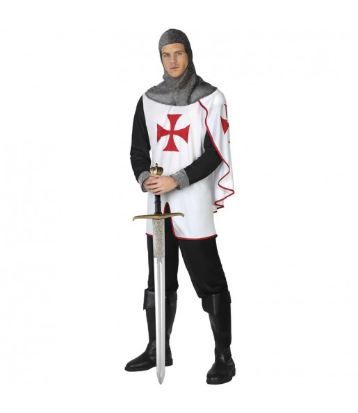Disfraz de Caballero medieval templario para hombre
