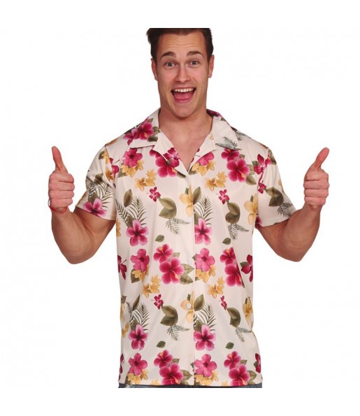 Disfraz de Camisa hawaiana de flores para hombre