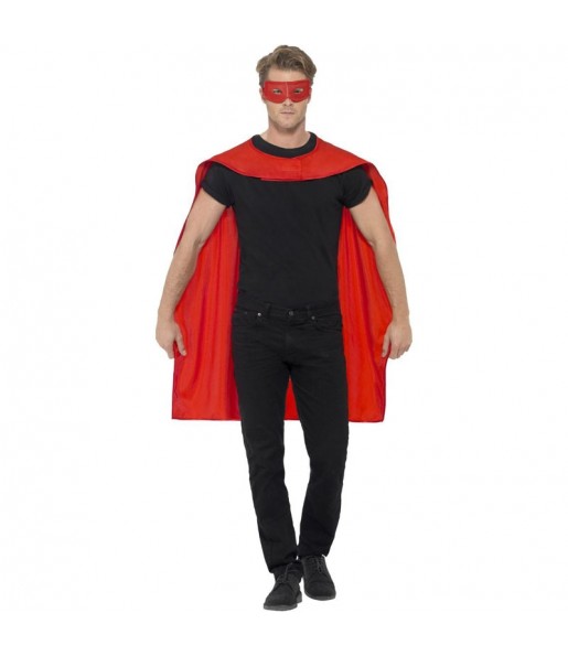 Disfraz de Capa roja superhéroe para adulto