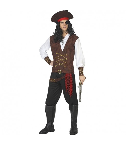Disfraz de Capitán barco pirata para hombre