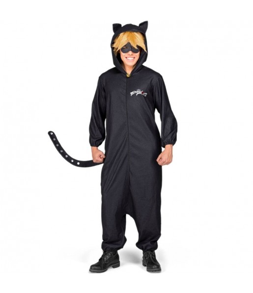 Disfraz de Cat Noir Kigurumi para hombre