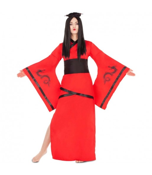 Disfraz de China Dragón Rojo para mujer