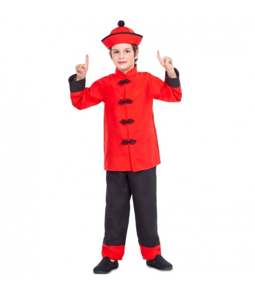 Disfraz de Chino Dragón Rojo para niño