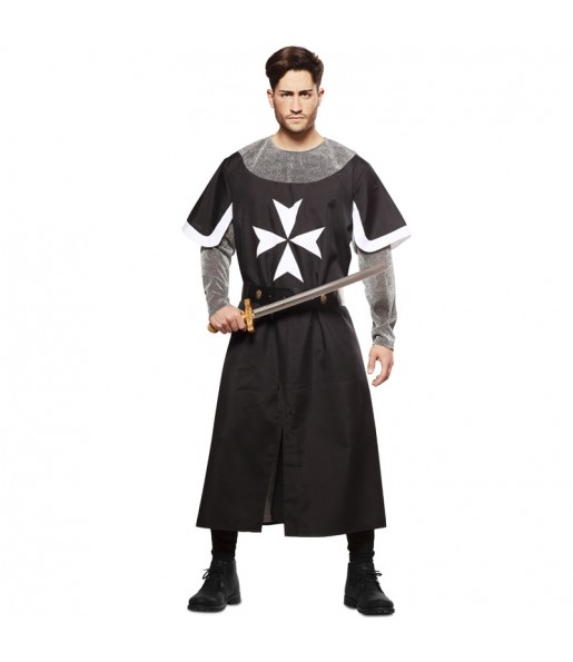 Disfraz de Cruzado Medieval Negro para hombre
