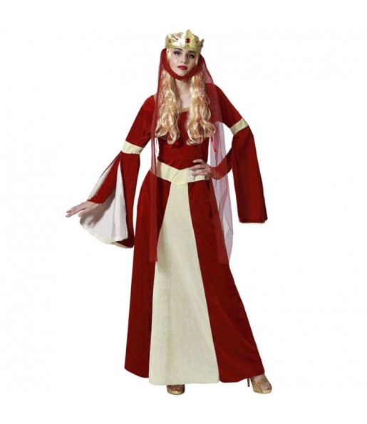 Disfraz de Dama Medieval Rojo