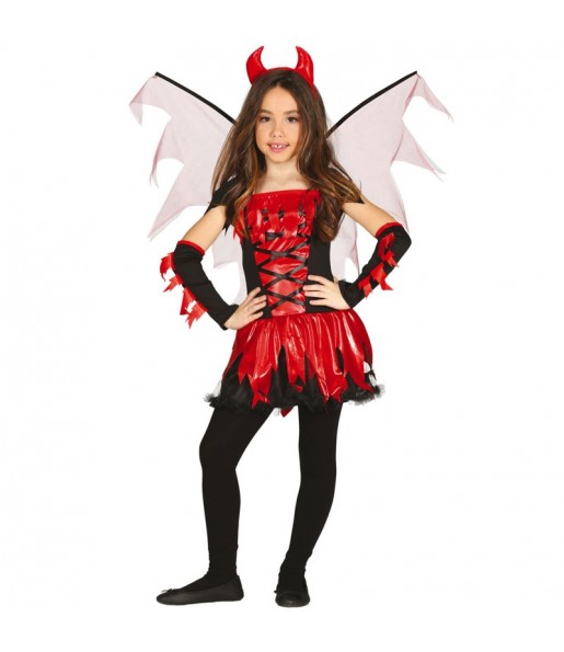 Disfraz de Demonia con alas para niña