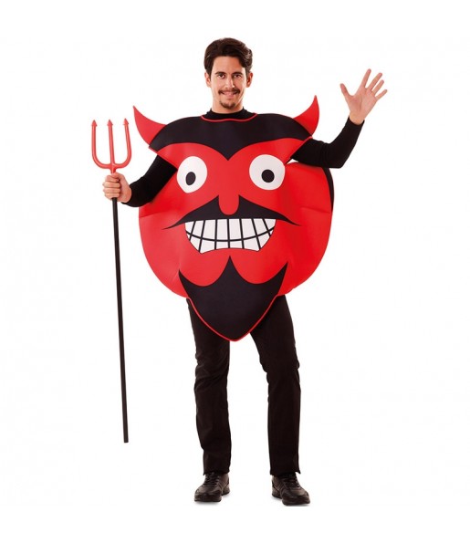 Disfraz de Diablo Emoticono para adulto