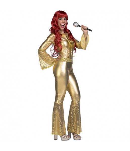 Disfraz de Disco Dancing Oro para mujer