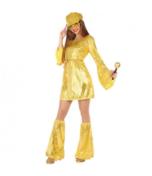 Disfraz de Disco Oro para mujer