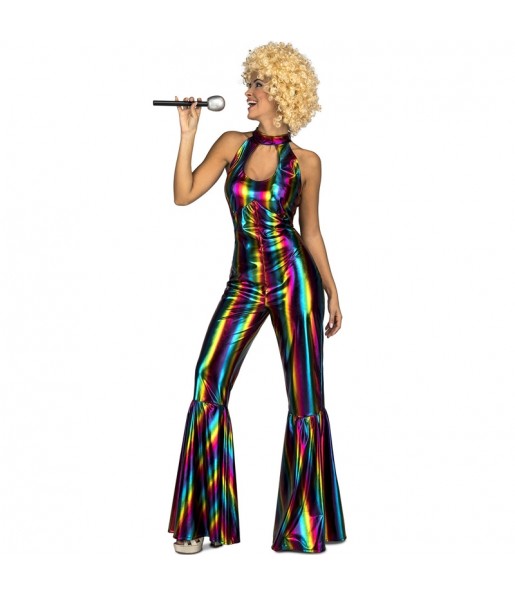 Disfraz de Disco Rainbow para mujer