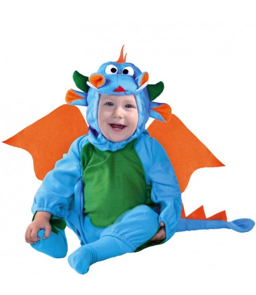 Disfraz de Dragón azul para bebé