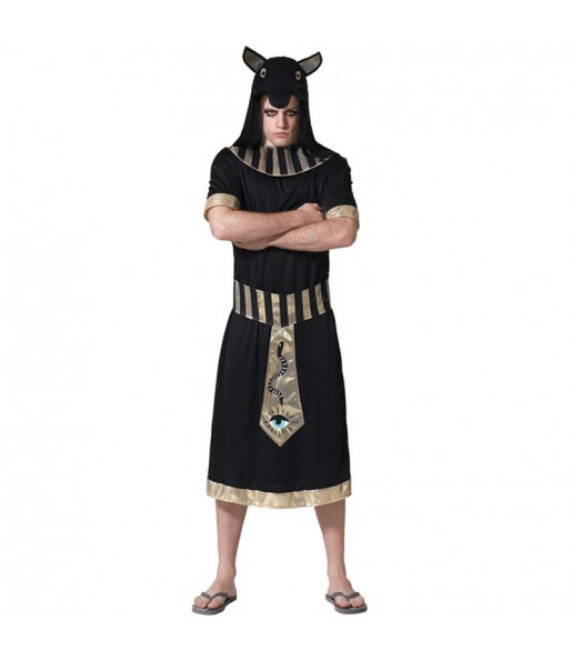 Disfraz de Egipcio negro Anubis para hombre