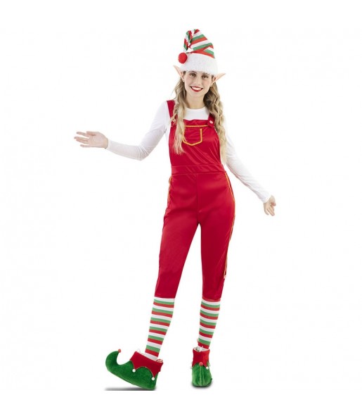 Disfraz de Elfa de Santa Claus para mujer