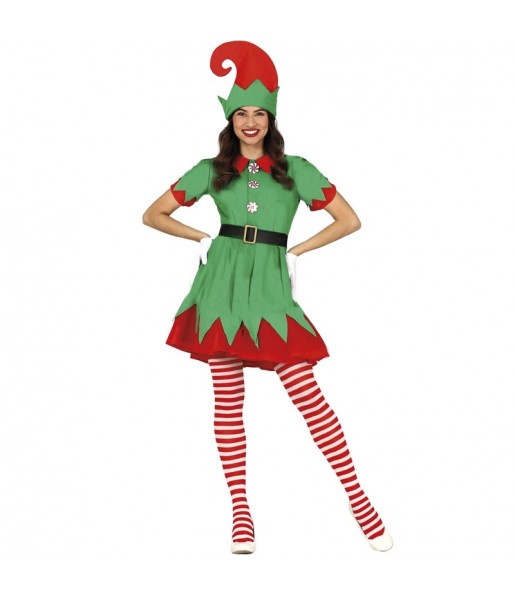 Disfraz de Elfo Papá Noel para mujer