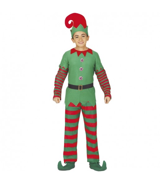 Disfraz de Elfo Papá Noel para niño