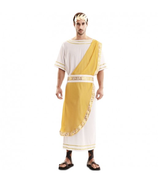 Disfraz de Emperador Romano dorado para hombre